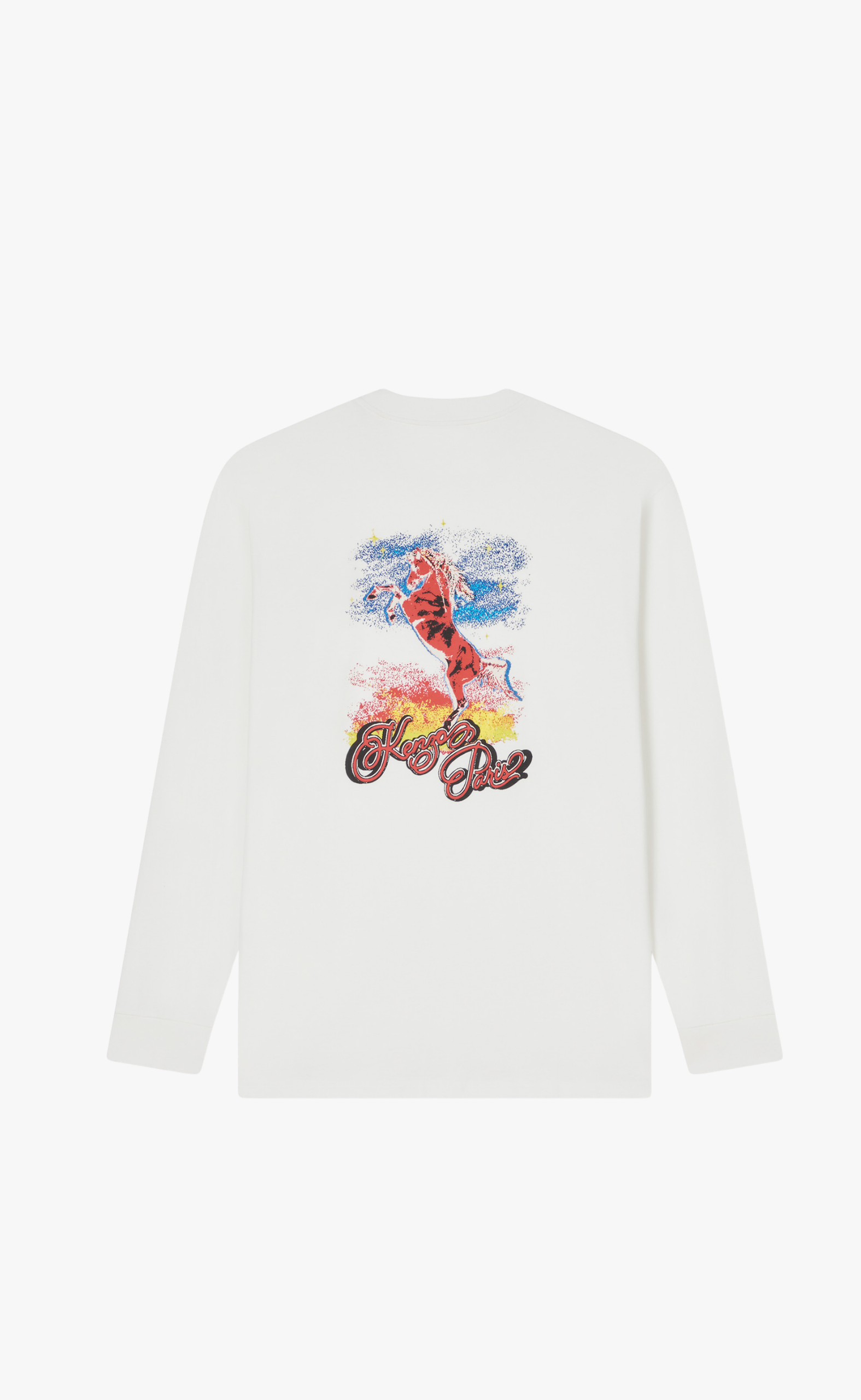 GOTS KENZO LUCKY HORSES RELAXS OFF WHITE LONGSLEEVE