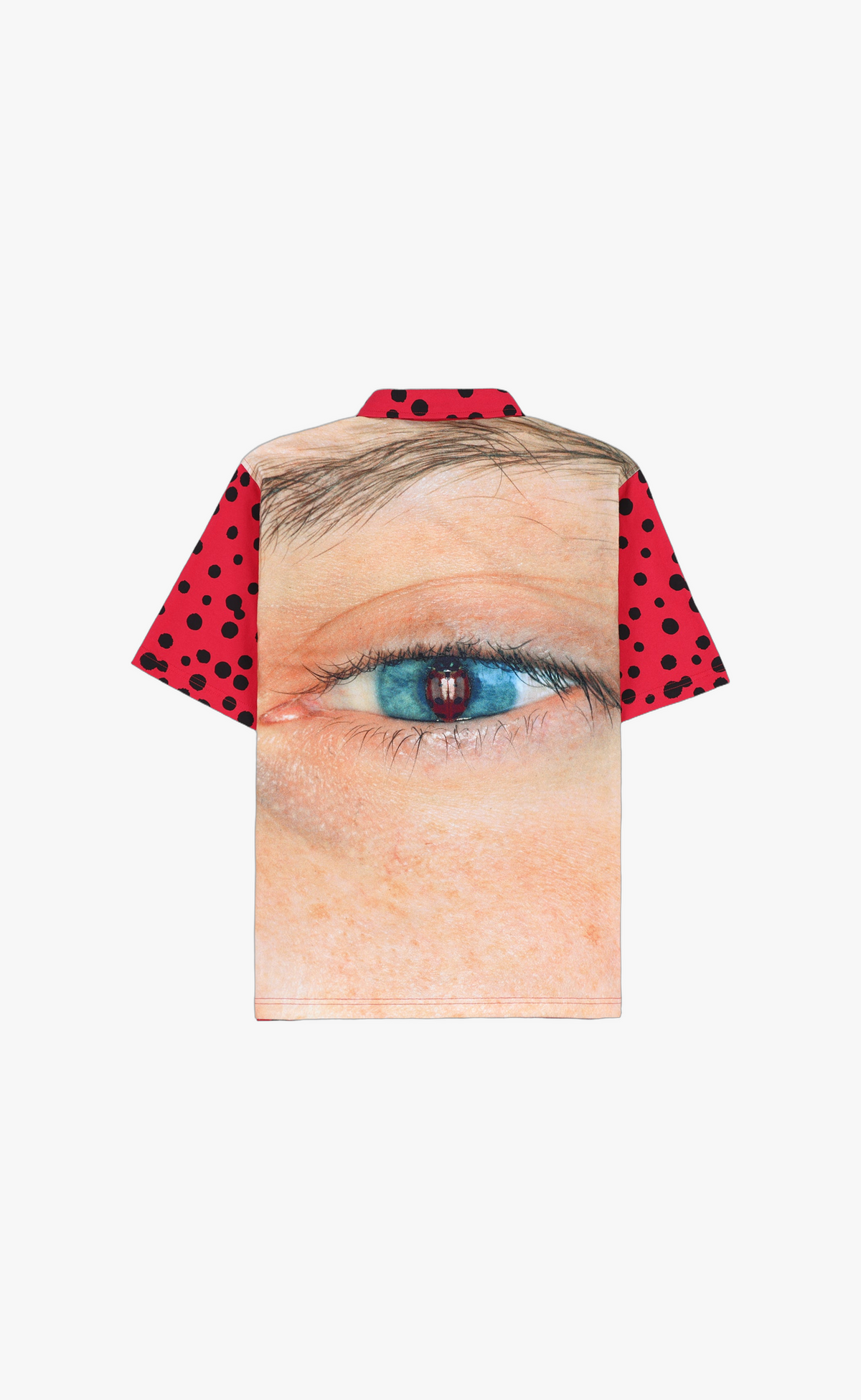 BUG EYE BUTTON UP RED SHIRT