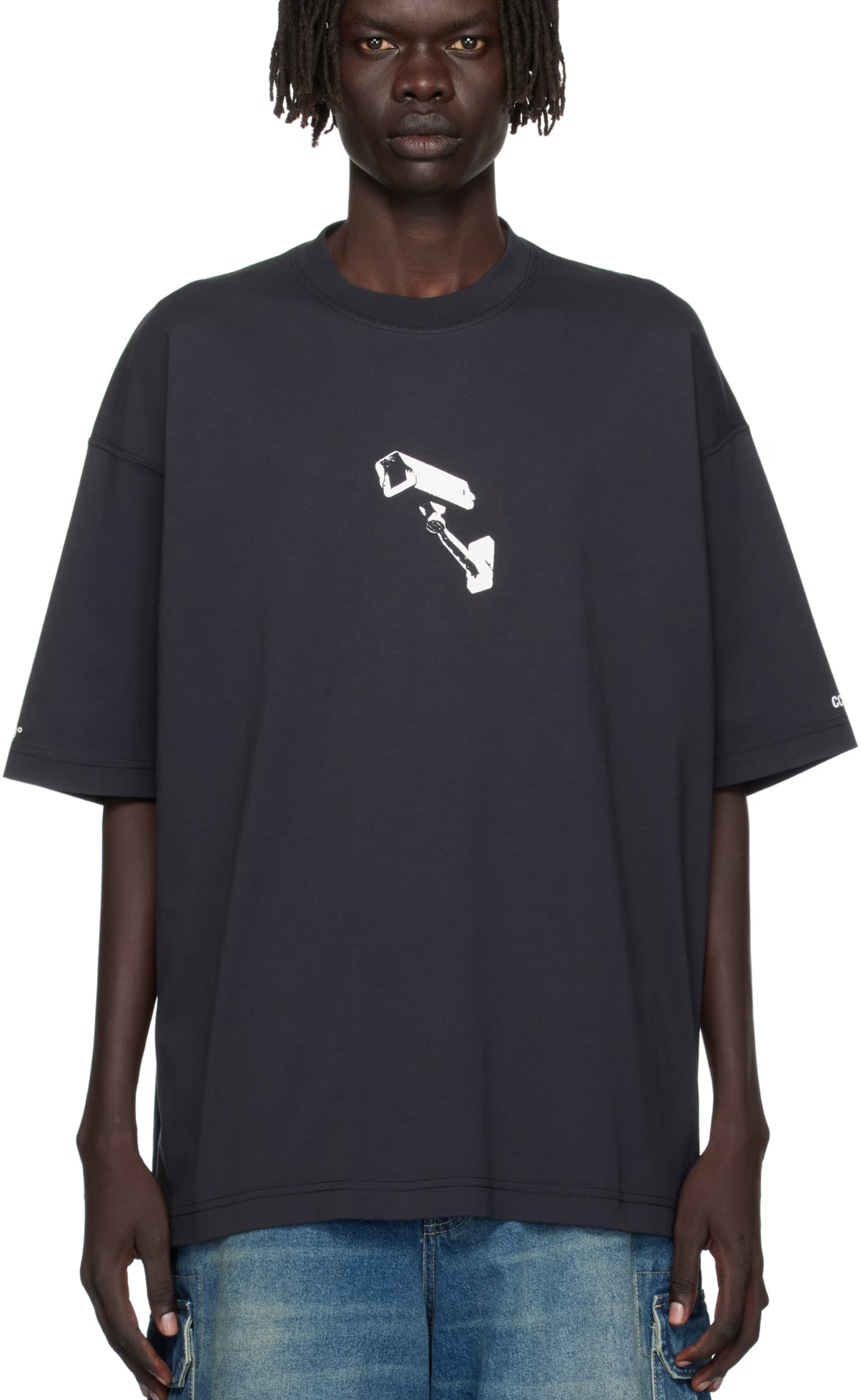 CCTV OVERSIZED WASHED BLACK T-SHIRT