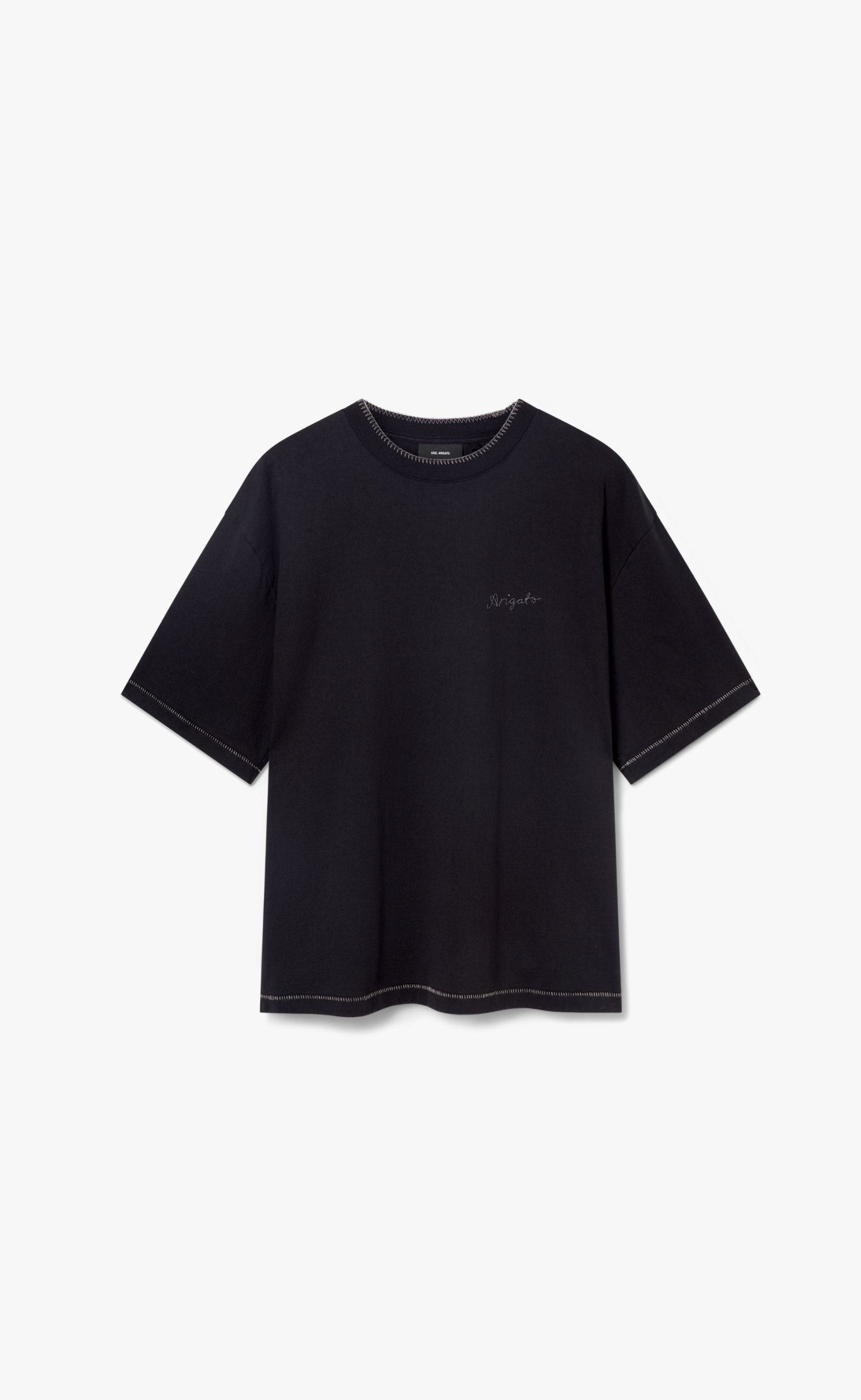 SEAM OVERSIZED BLACK T-SHIRT