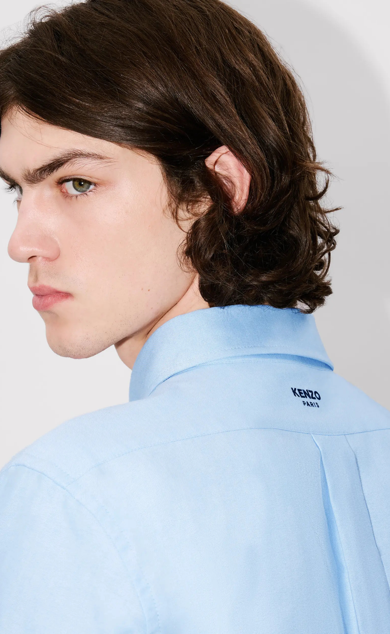 KENZO BOKE FLOWER CASUAL SKY BLUE SHIRT