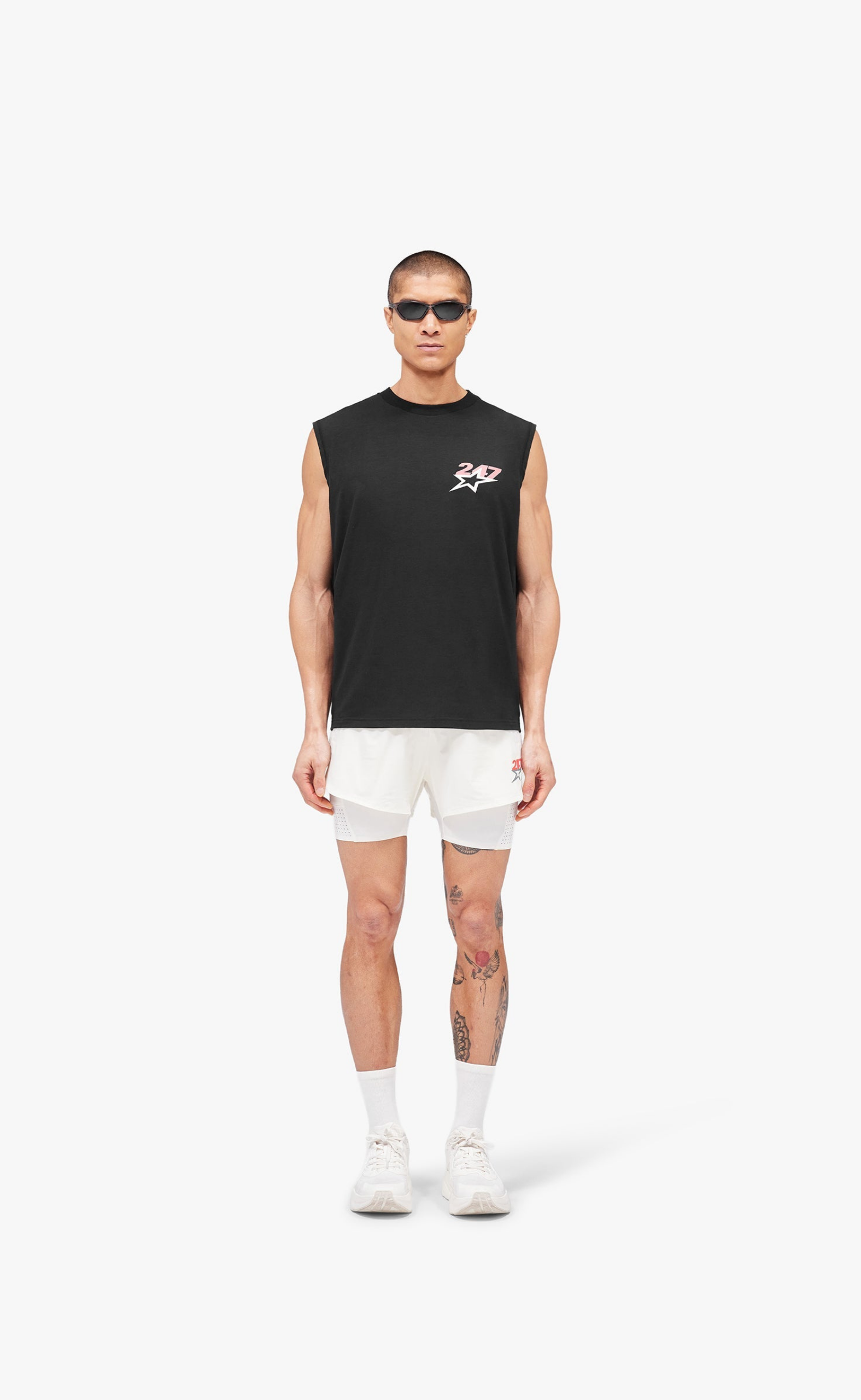TEAM 247 STAR OS JET BLACK TANK TOP