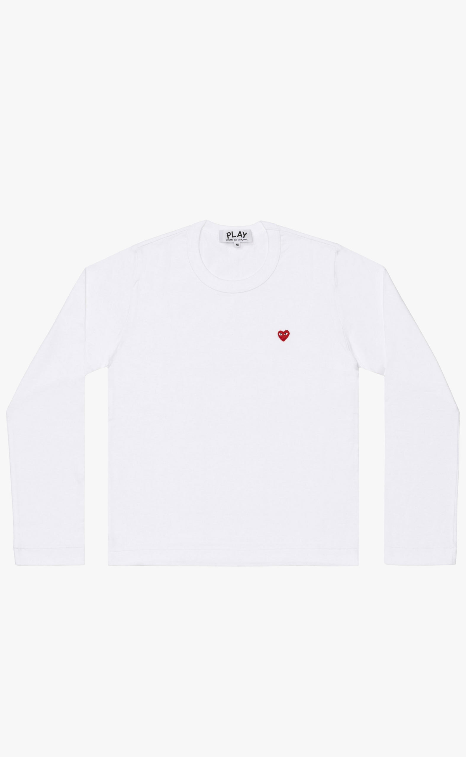 UNISEX WITH SMALL EMBLEM WHITE LONGSLEEVE
