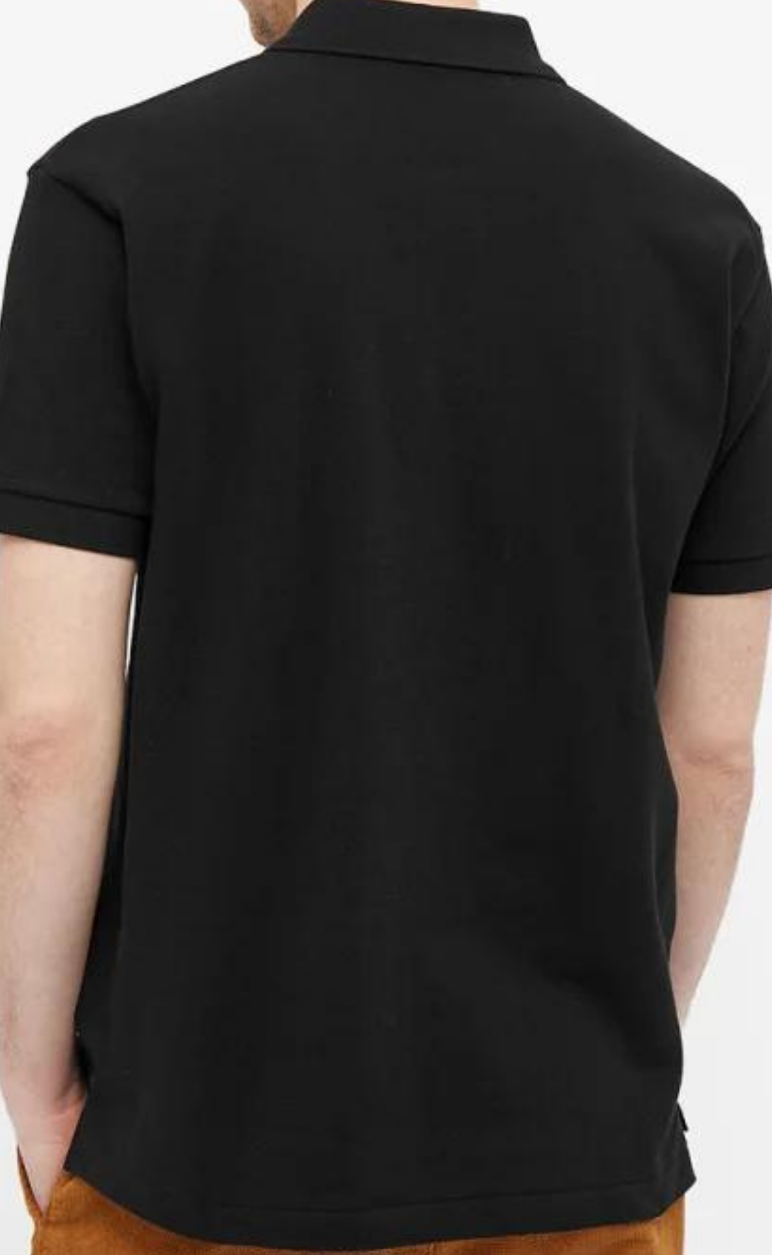 BLACK MENÂ POLO T-SHIRT WITHÂ BLACK HEART