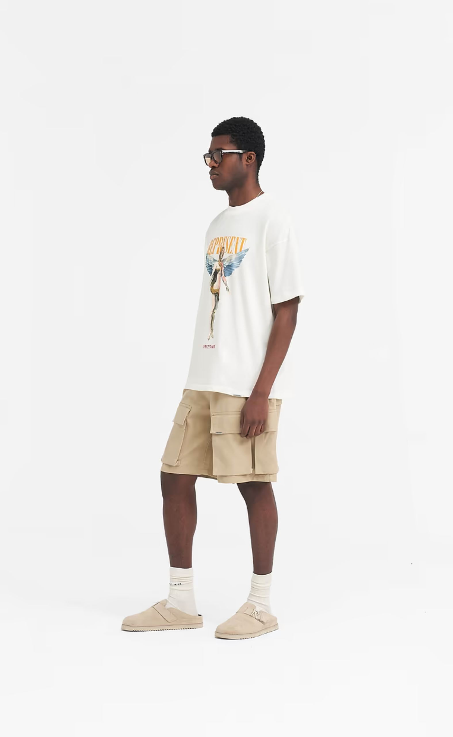 BAGGY COTTON CARGO SANDSTONE SHORT