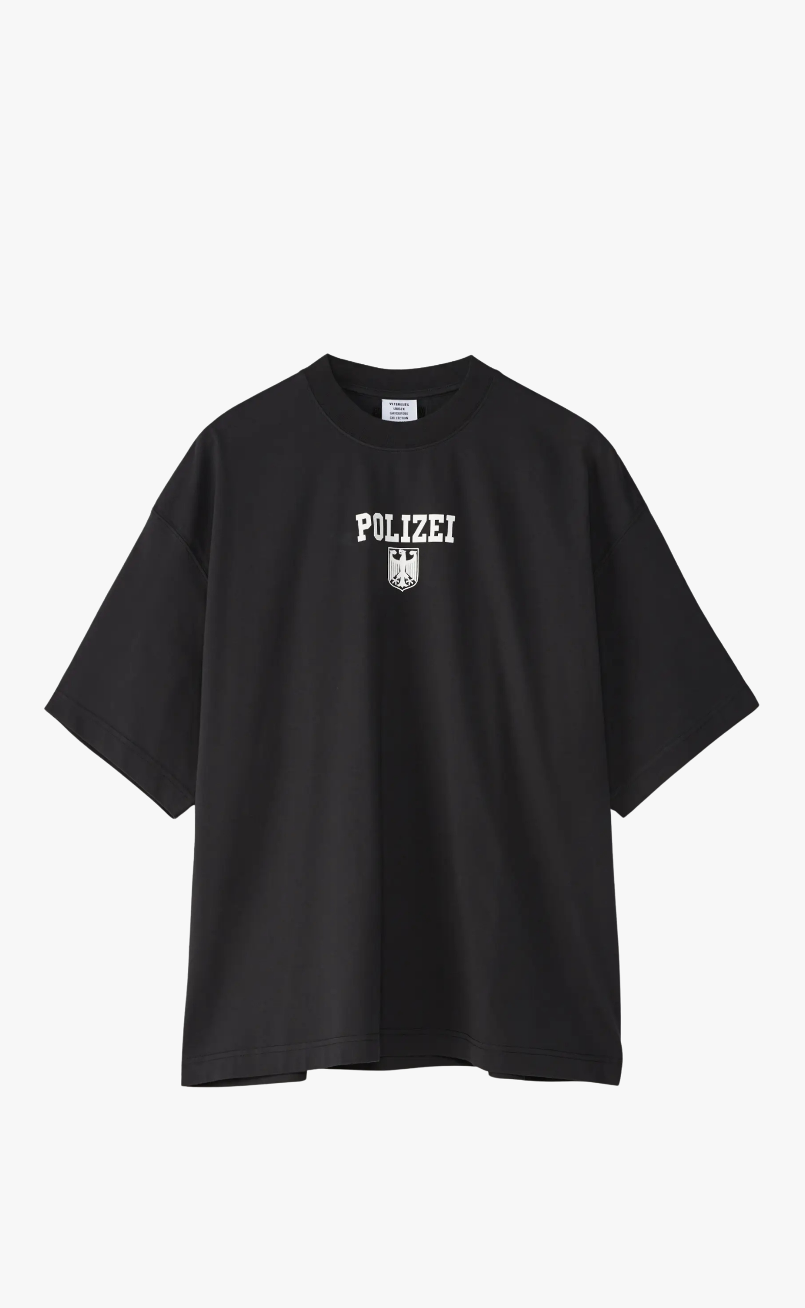 POLIZEI REGULAR WASHED BLACK T-SHIRT