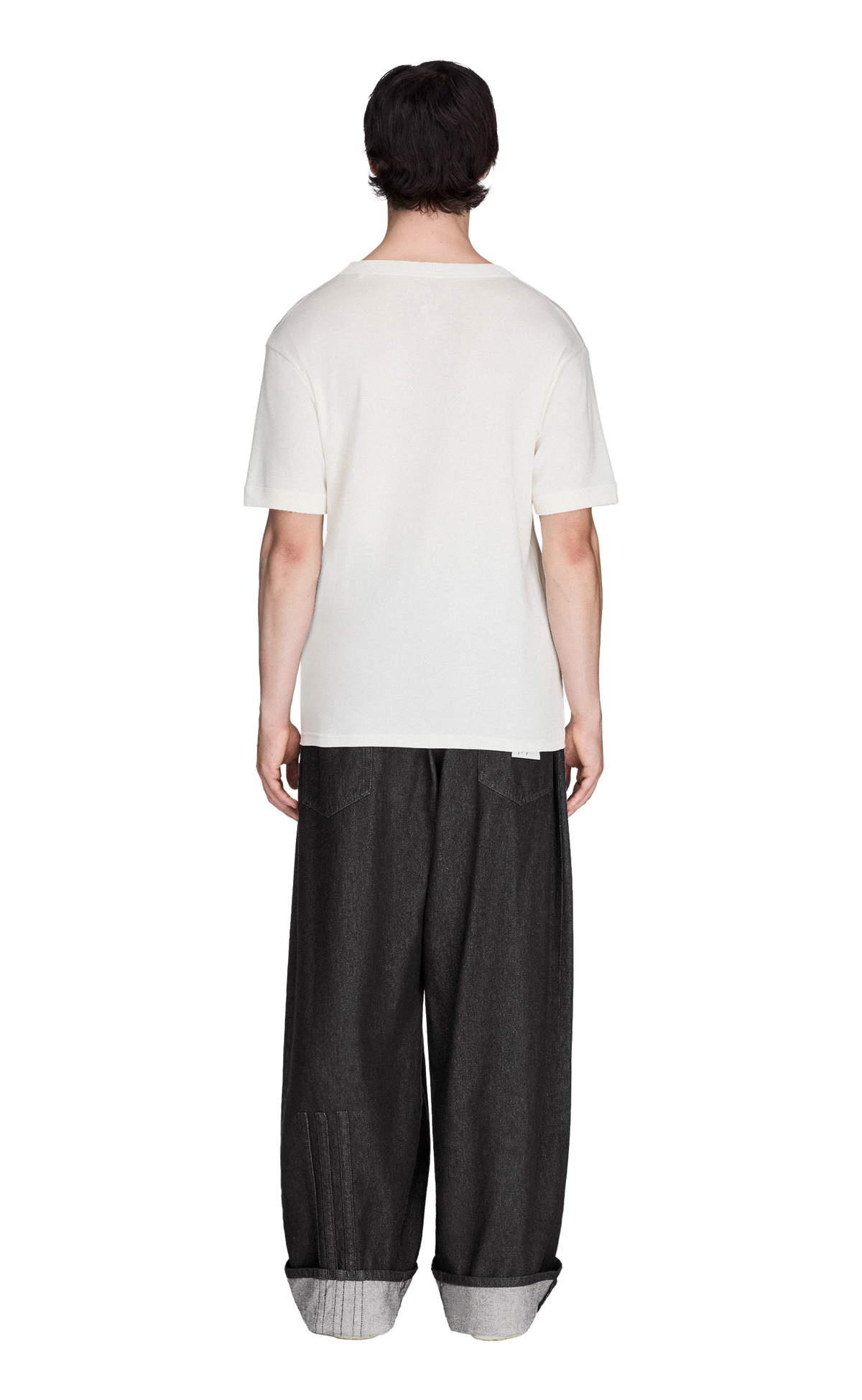 Y-3 DENIM BLACK PANTS