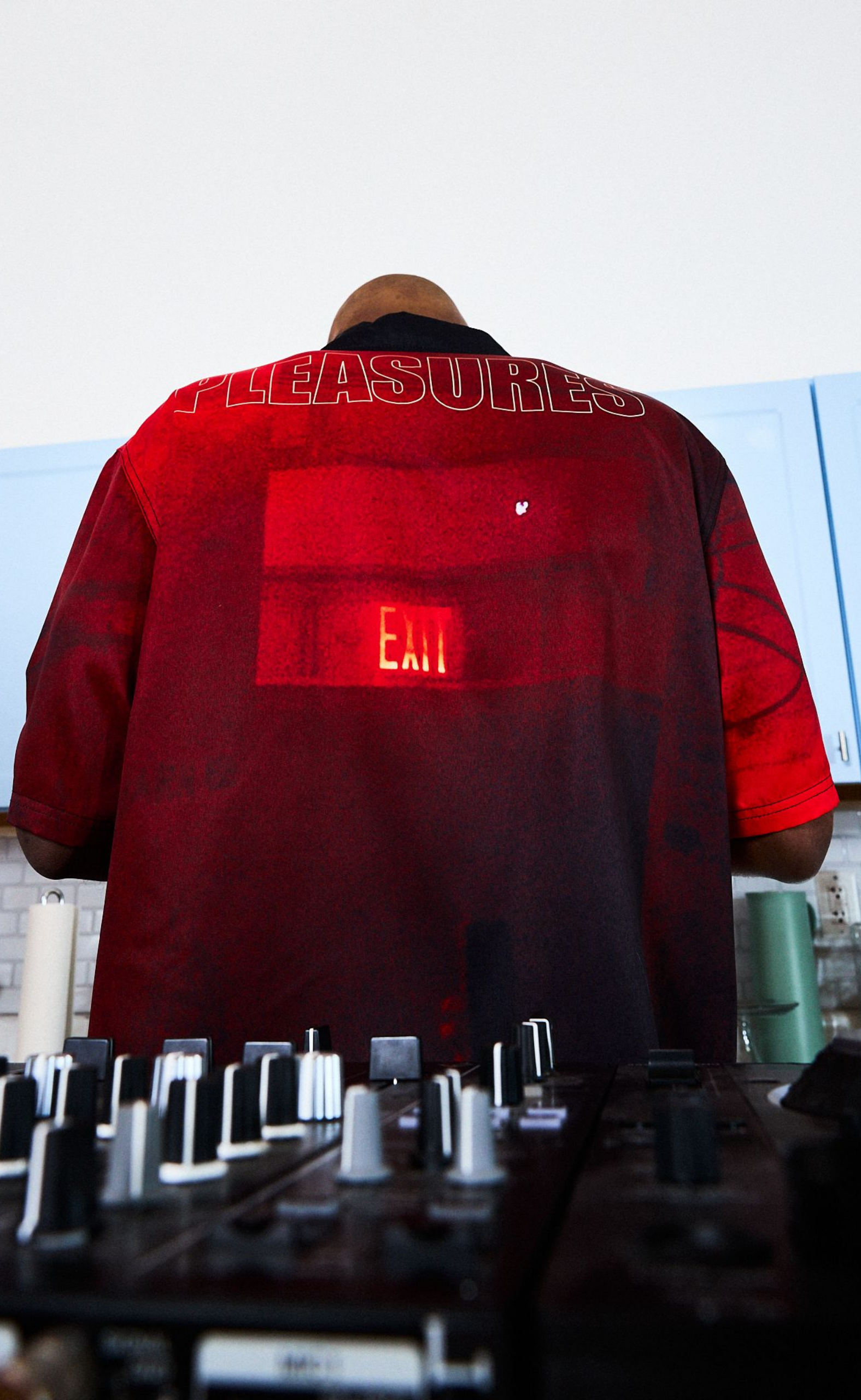 VENUE BUTTON UP RED SHIRT