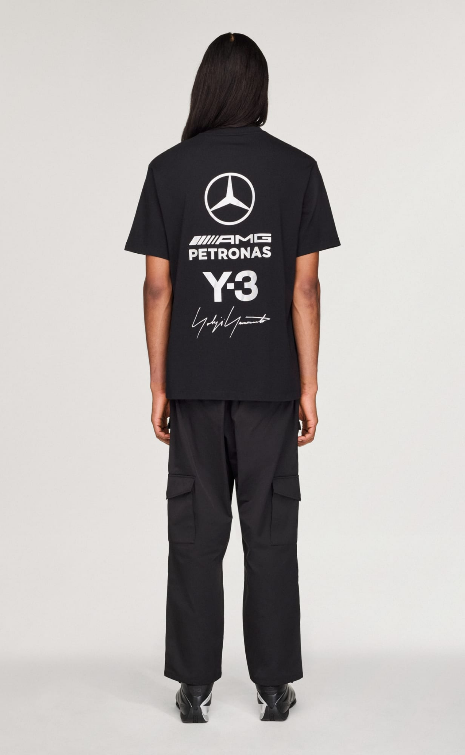 F1 MERCEDES STACK BLACK T-SHIRT