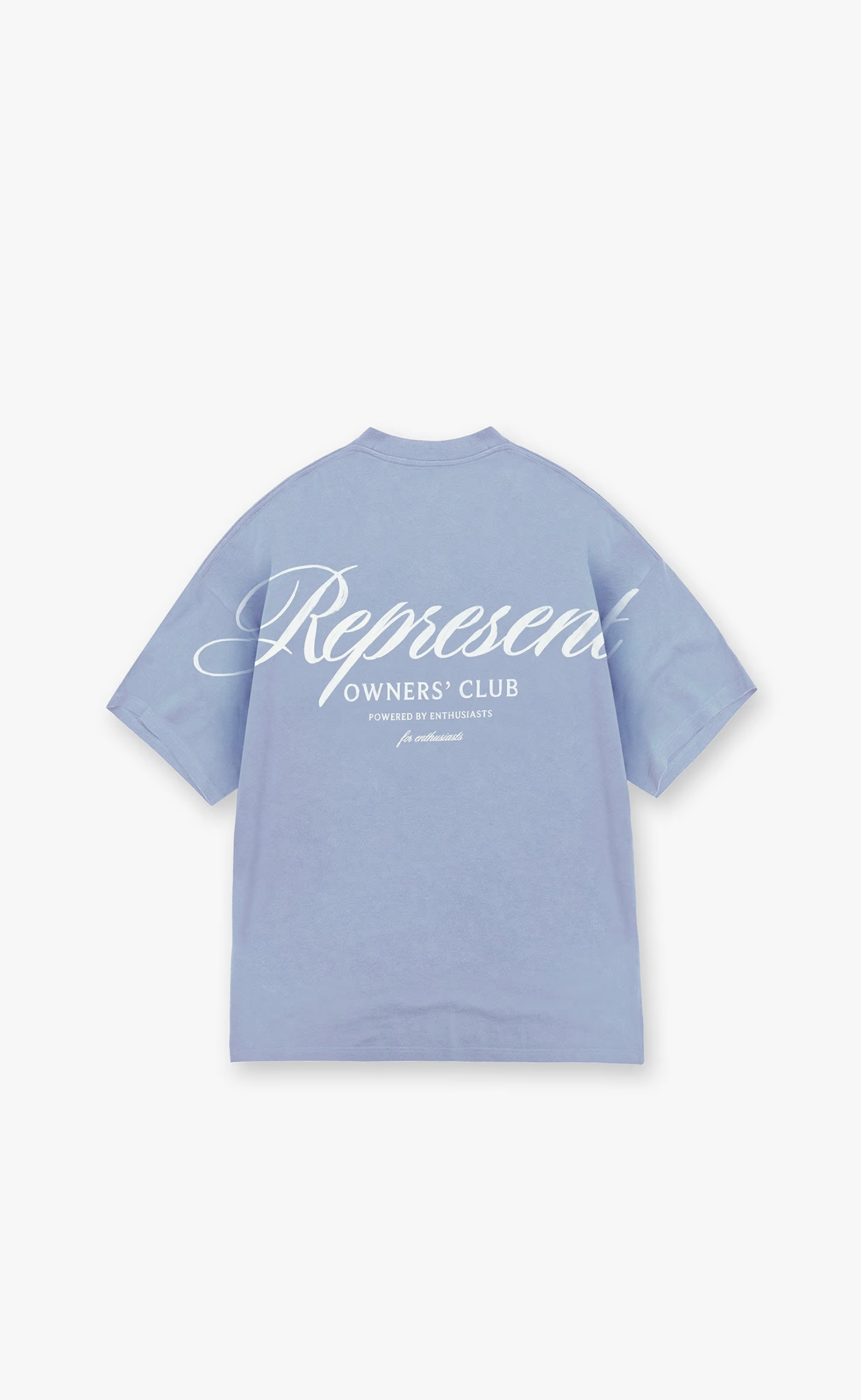 REPRESENT OWNERS CLUB SCRIPT DUSTY BLUE T-SHIRT