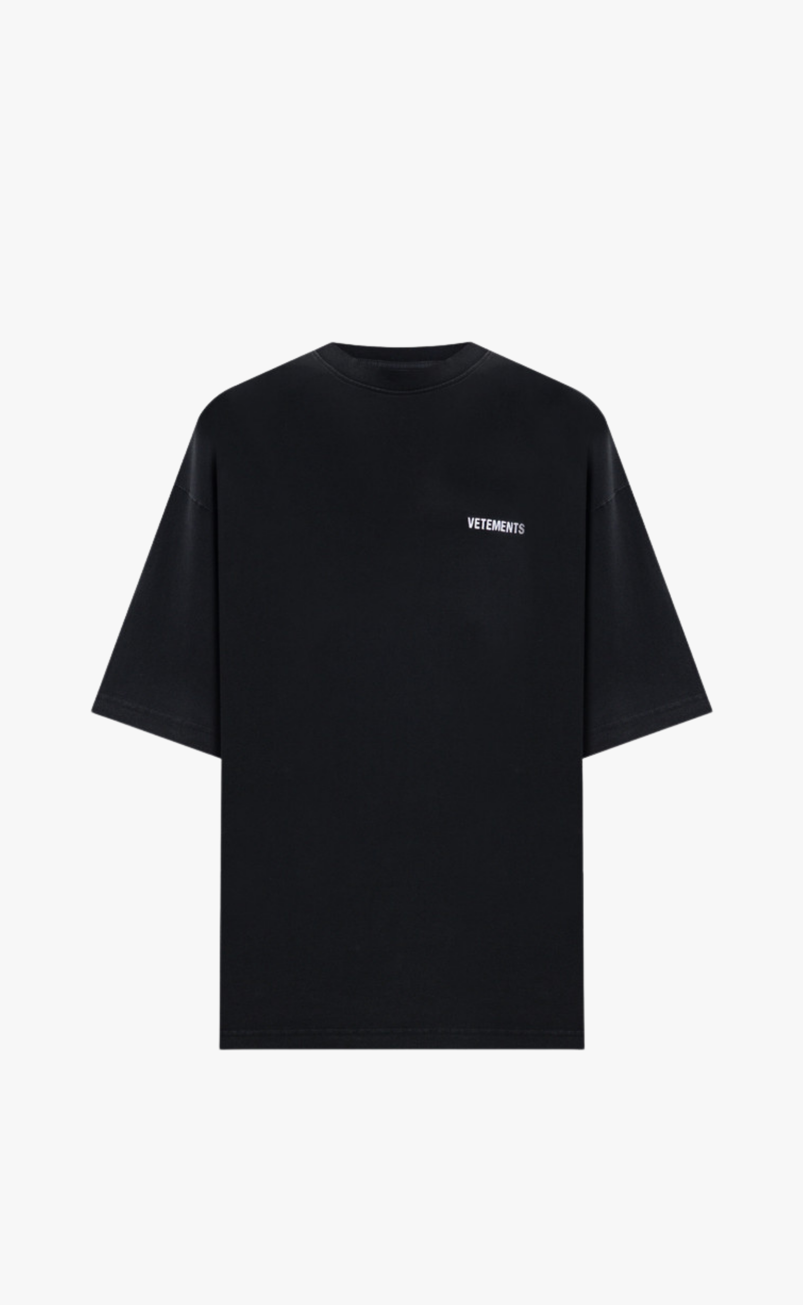 WHITE LOGO BLACK T-SHIRT