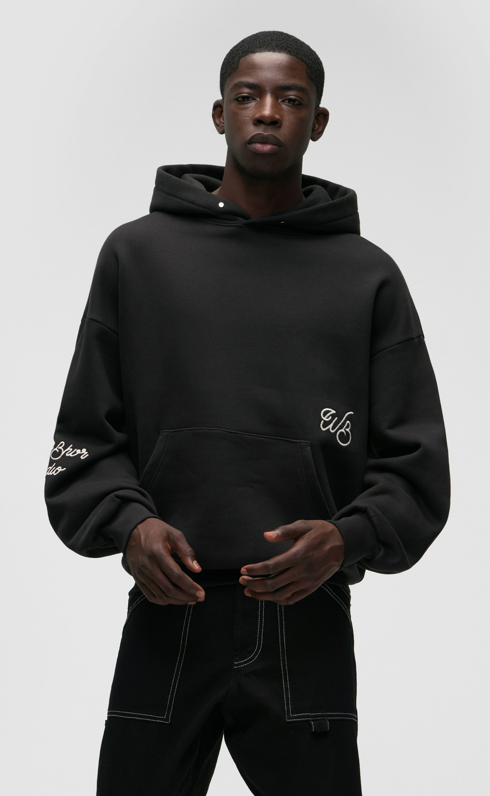 GUSTAF JET BLACK HOODIE