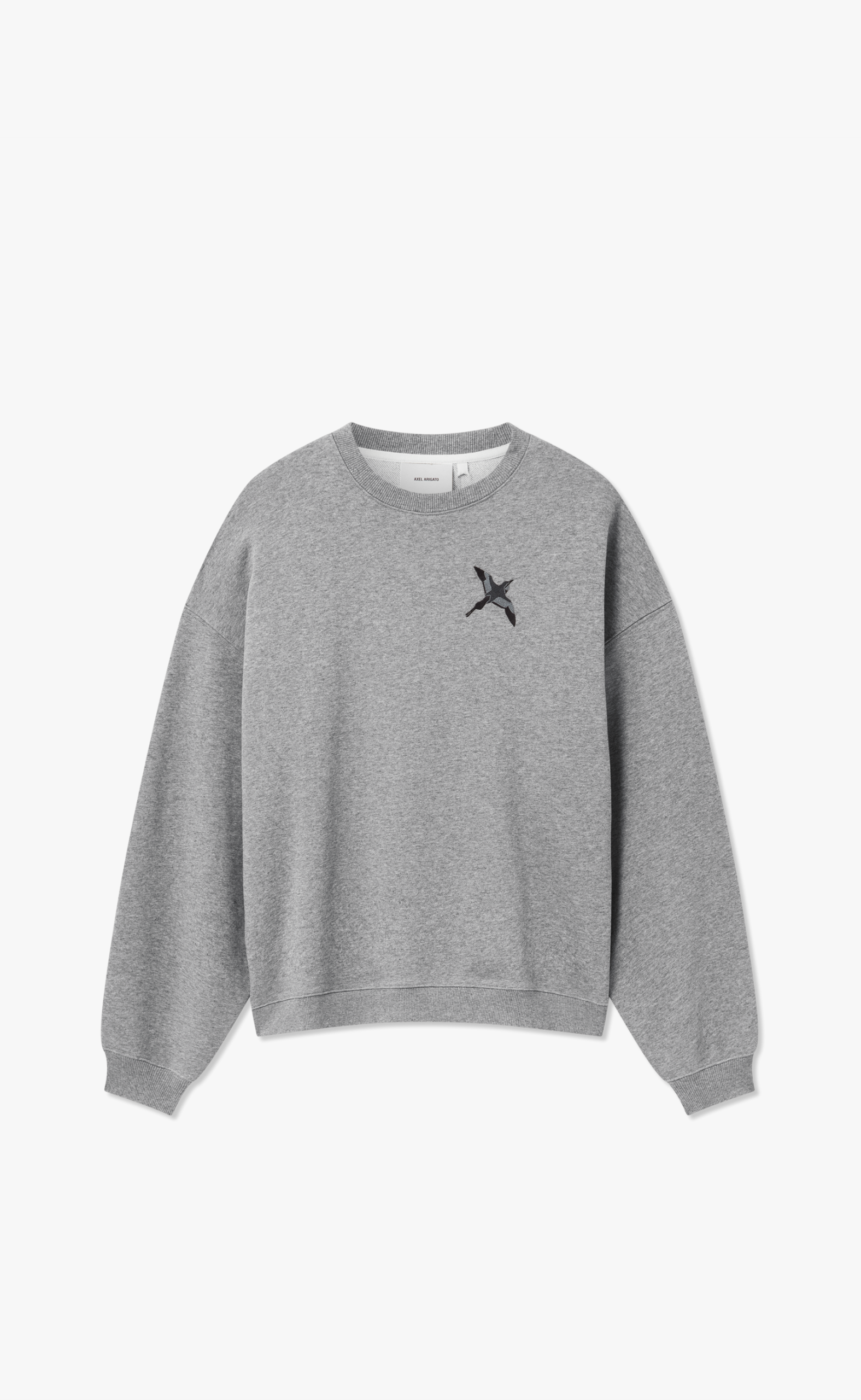 MICRO BEE BIRD GREY MELANGE CREWNECK