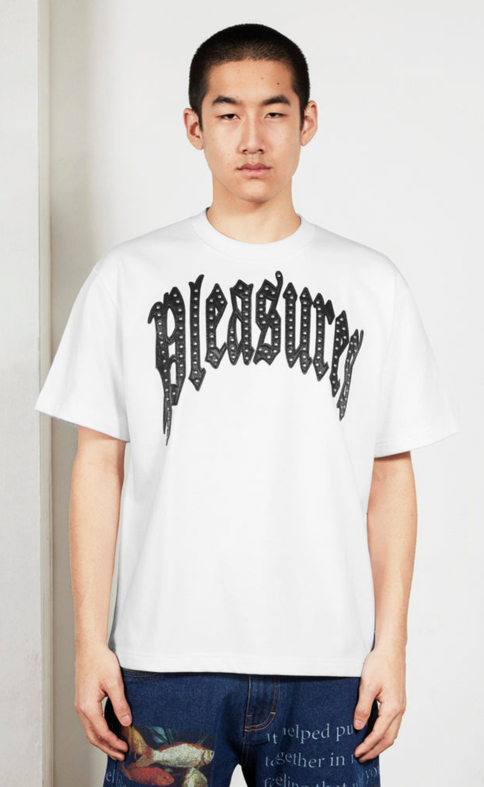 TWITCH STUDDED WHITE T-SHIRT