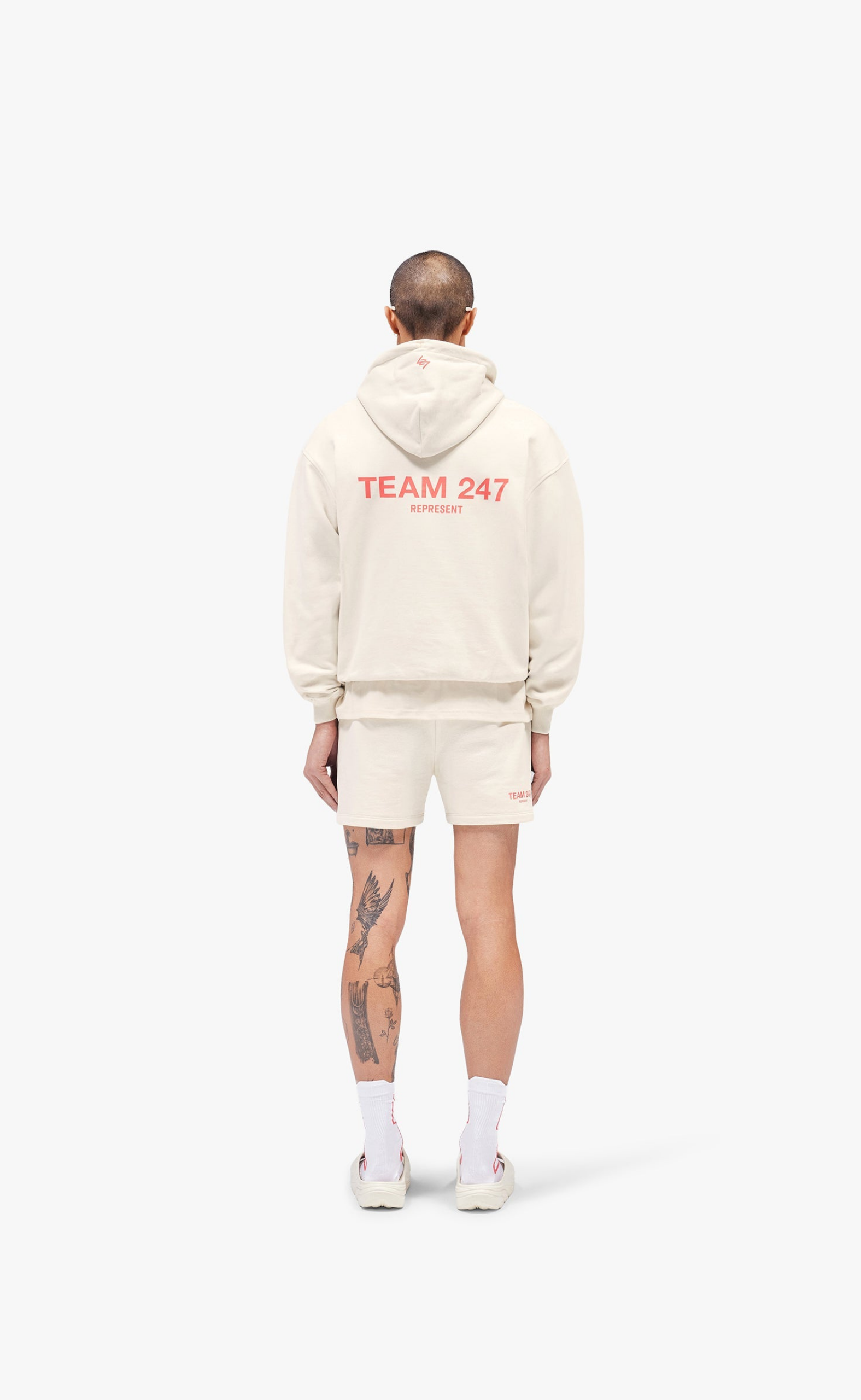 TEAM 247 OVERSIZED CREAM HOODIE