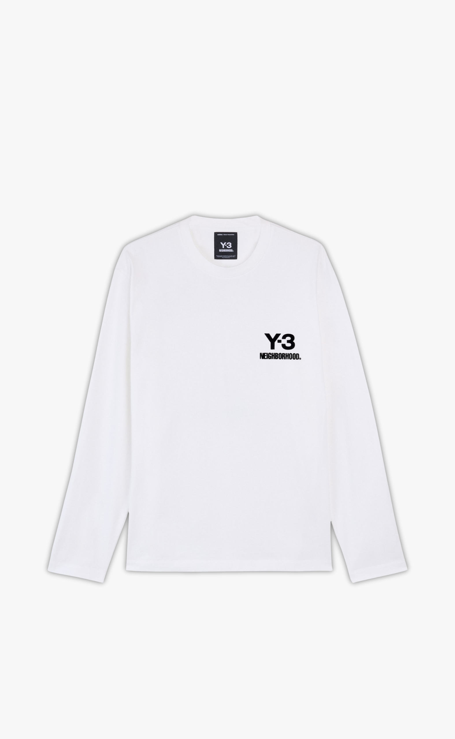 Y-3 NBHD LOGO WHITE LONGSLEEVE