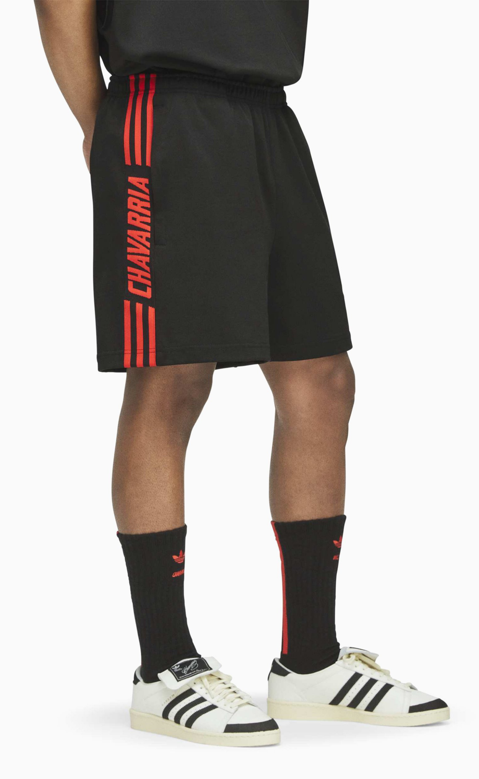 CHAVARRIA GYM BLACK RED SHORTS