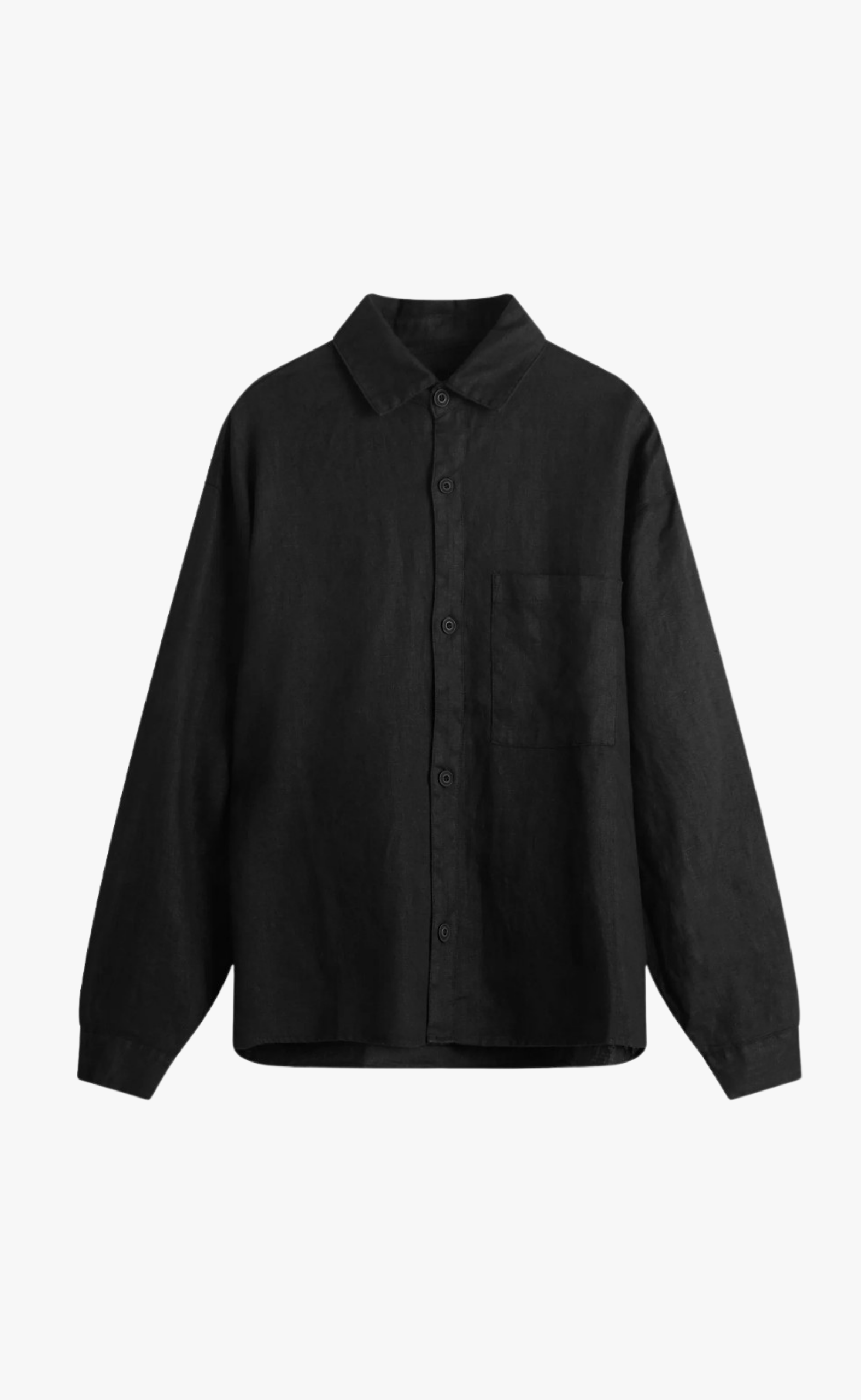 LINEN BOX DRESS BLACK SHIRT