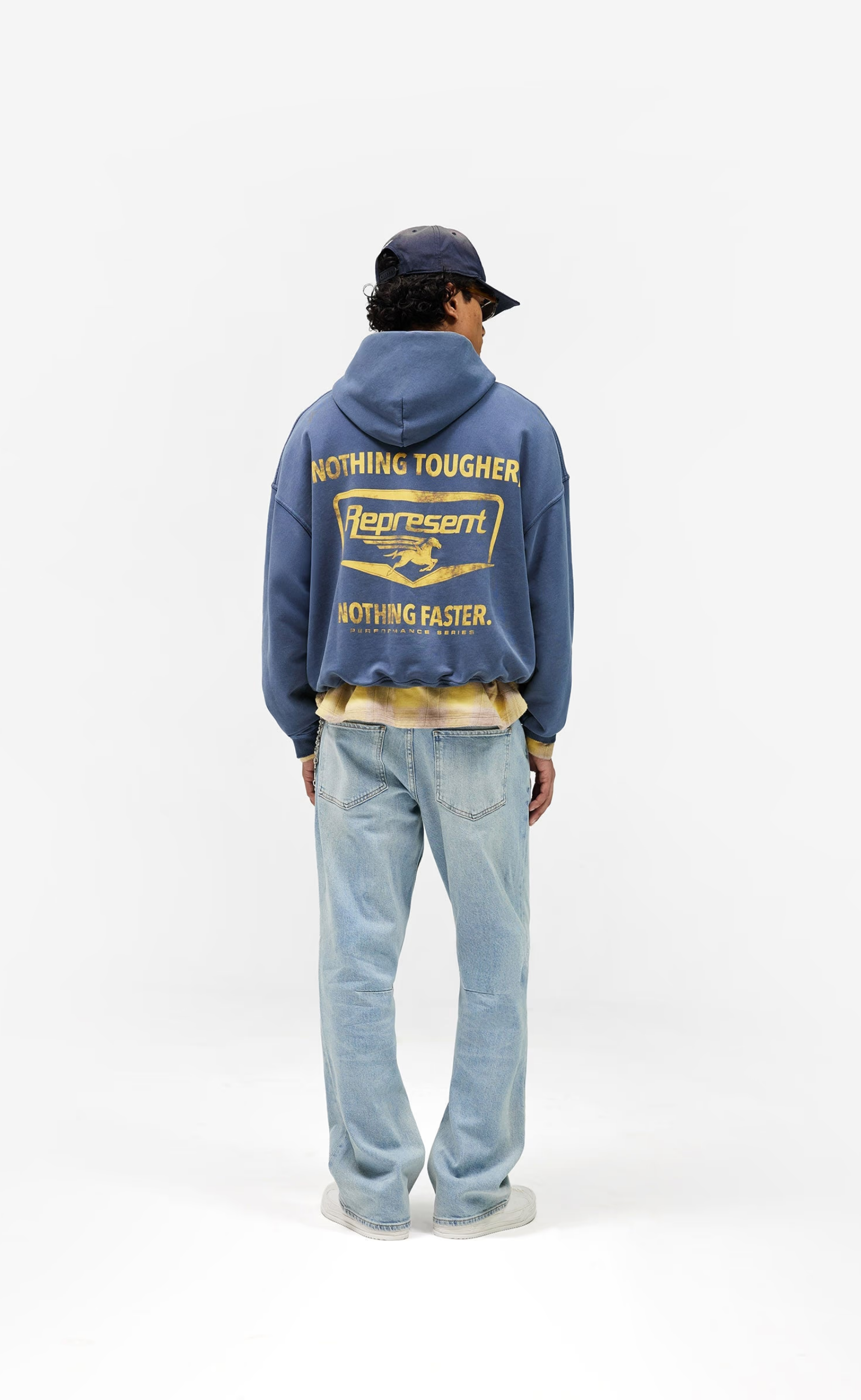 NOTHING FASTER INDIGO HOODIE