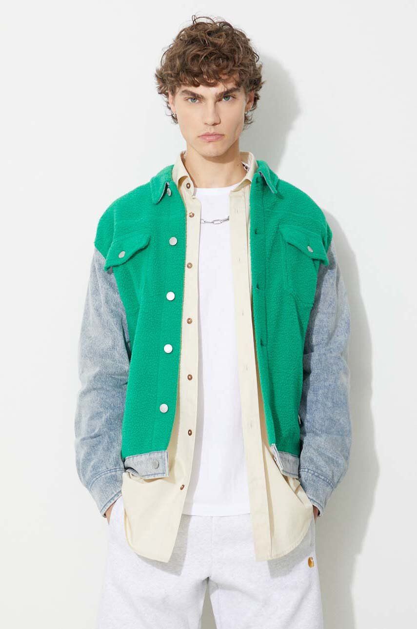 GREEN FRIED TRUCKER JACKET