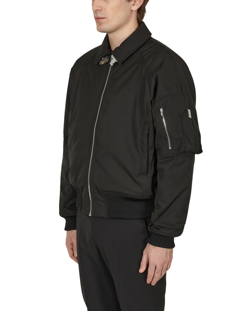 BLACK ARCH LOGO BOMBER JACKET