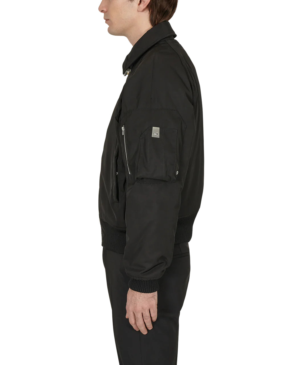 BLACK ARCH LOGO BOMBER JACKET