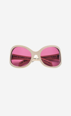 ALL TOURISTS HERE SUNGLASSES CREAM ROSE