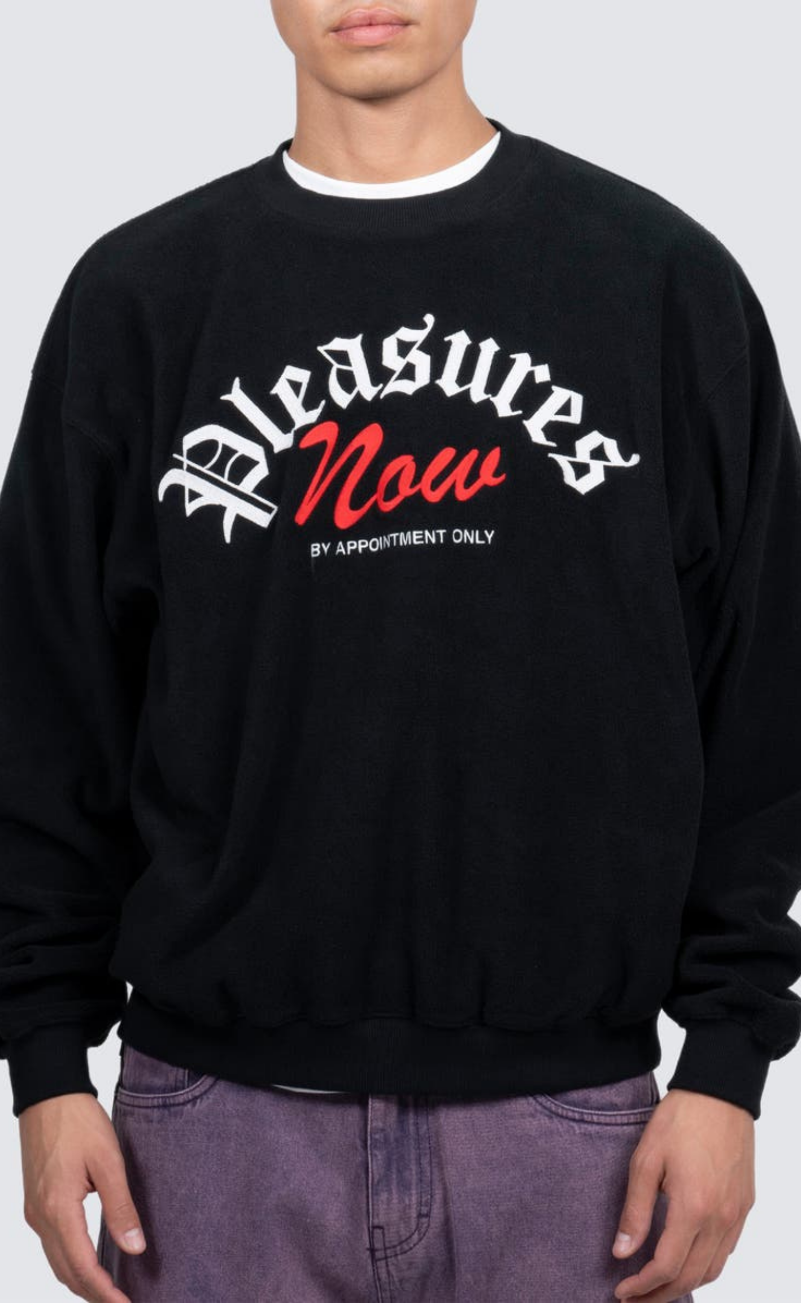 APPOINTMENT FLEECE BLACK CREWNECK