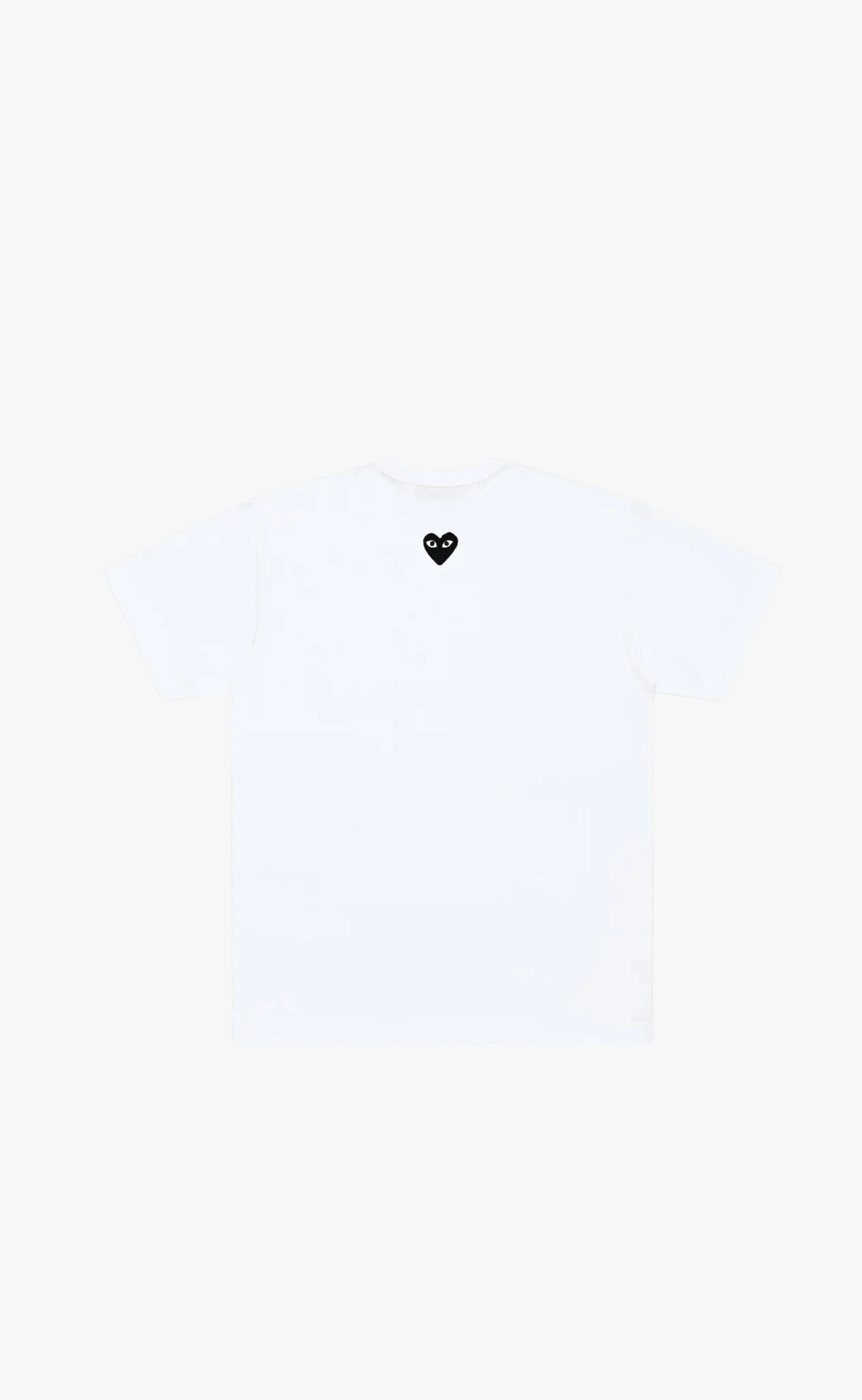 BACK BLACK EMBROIDERED HART WHITE T-SHIRT