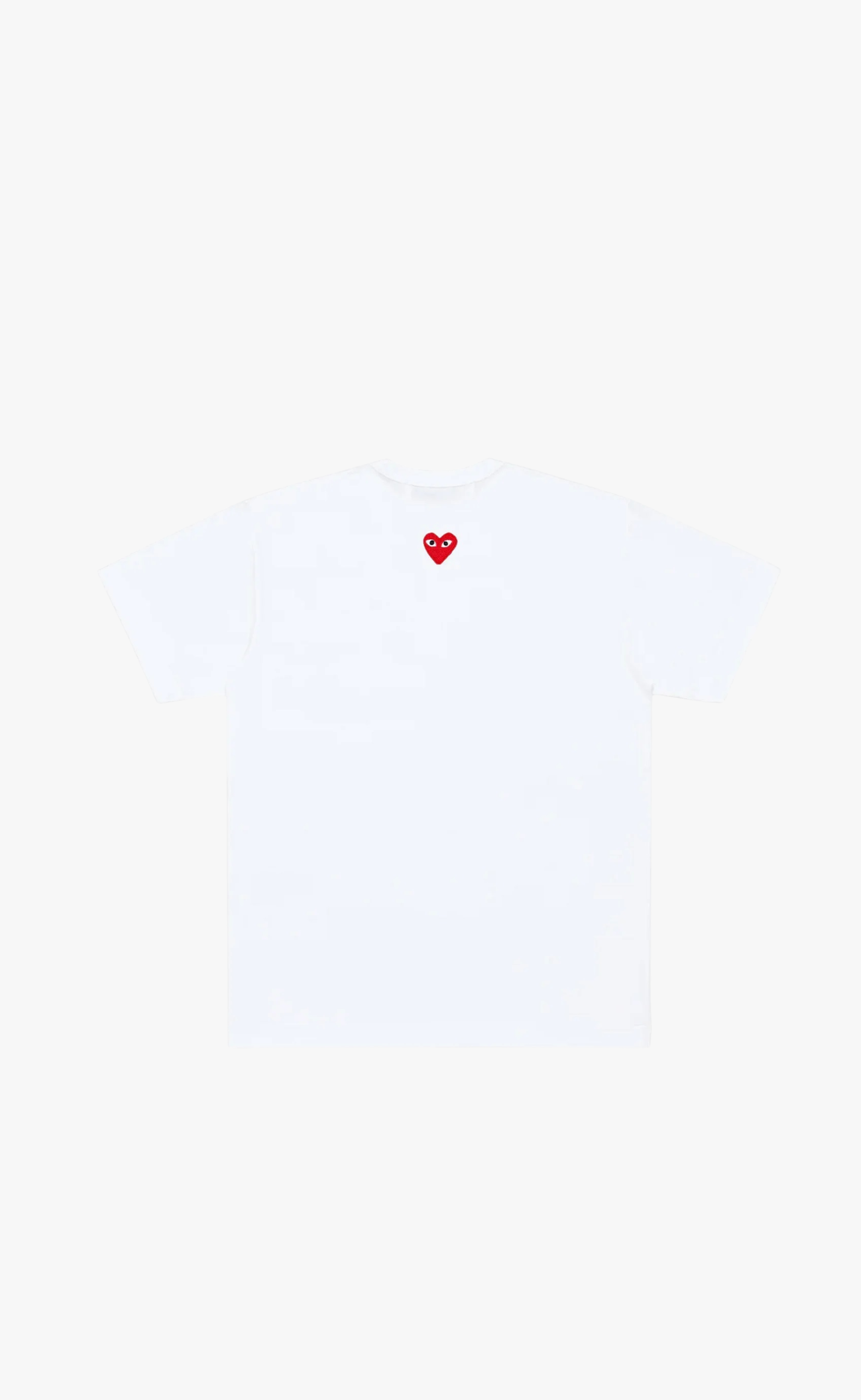 BACK RED EMBROIDERED HART WHITE T-SHIRT