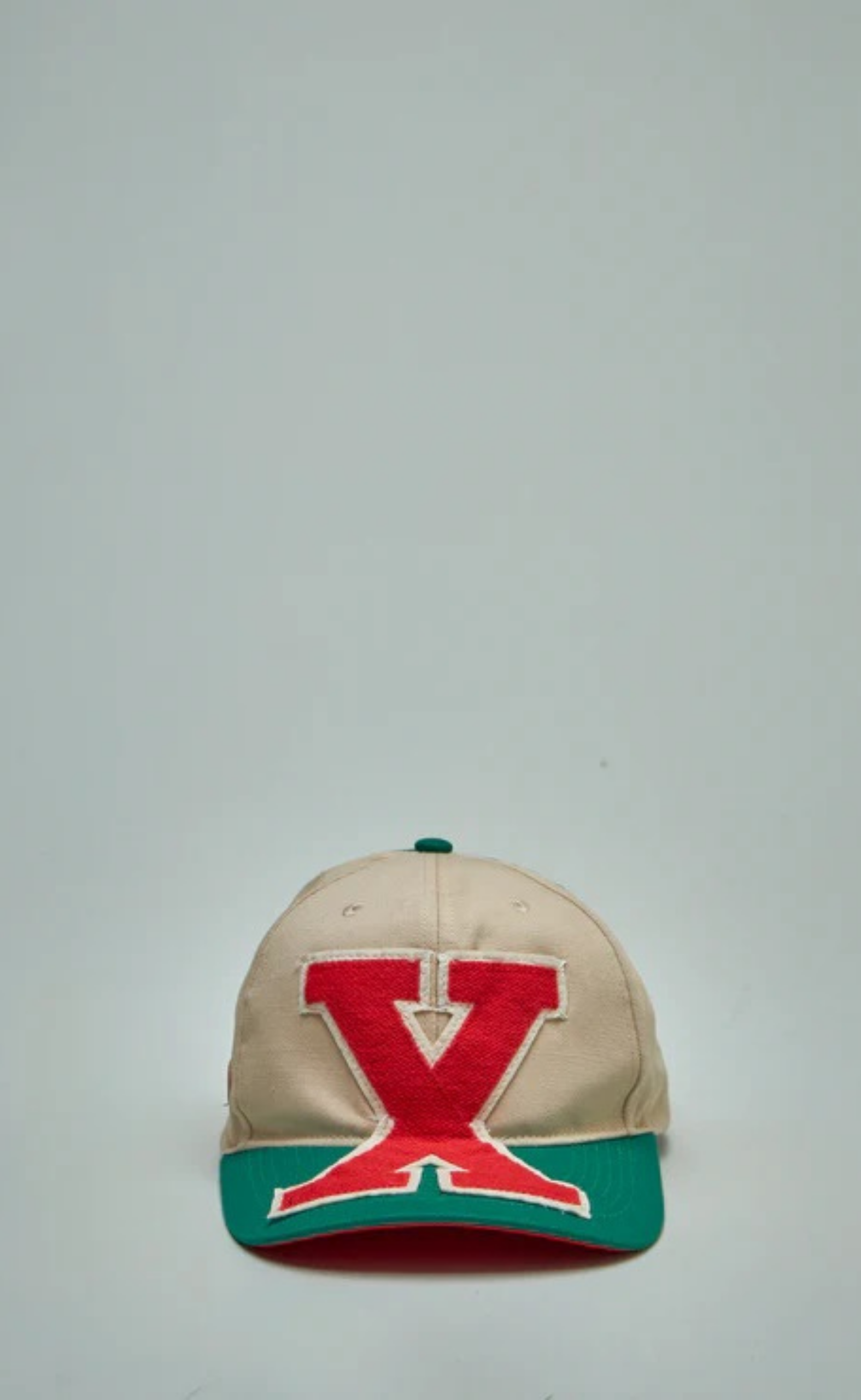 BASEBALL X CREAM GREEN HAT