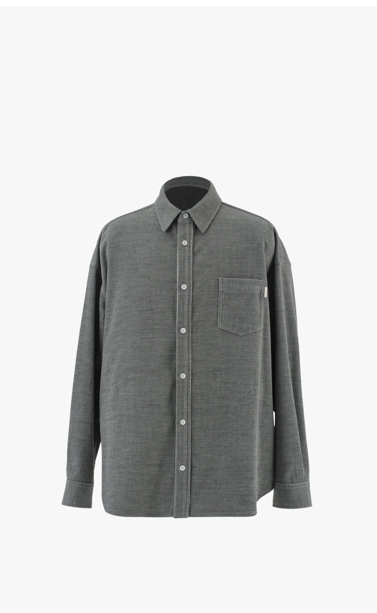 BASIC CORDUROY GREY SHIRT