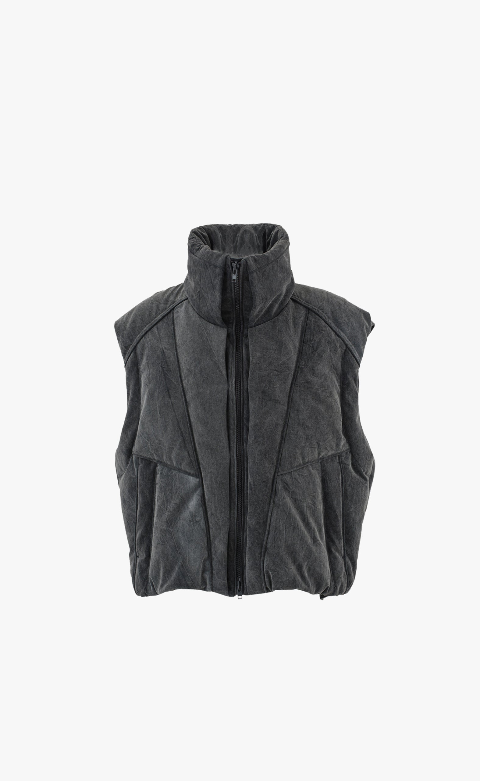 COTTON GOOSE DOWN GREY VEST