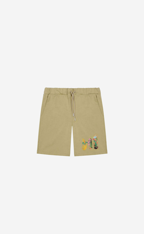 BIG HI SWEATSHORT ECRU MULTICOLOR