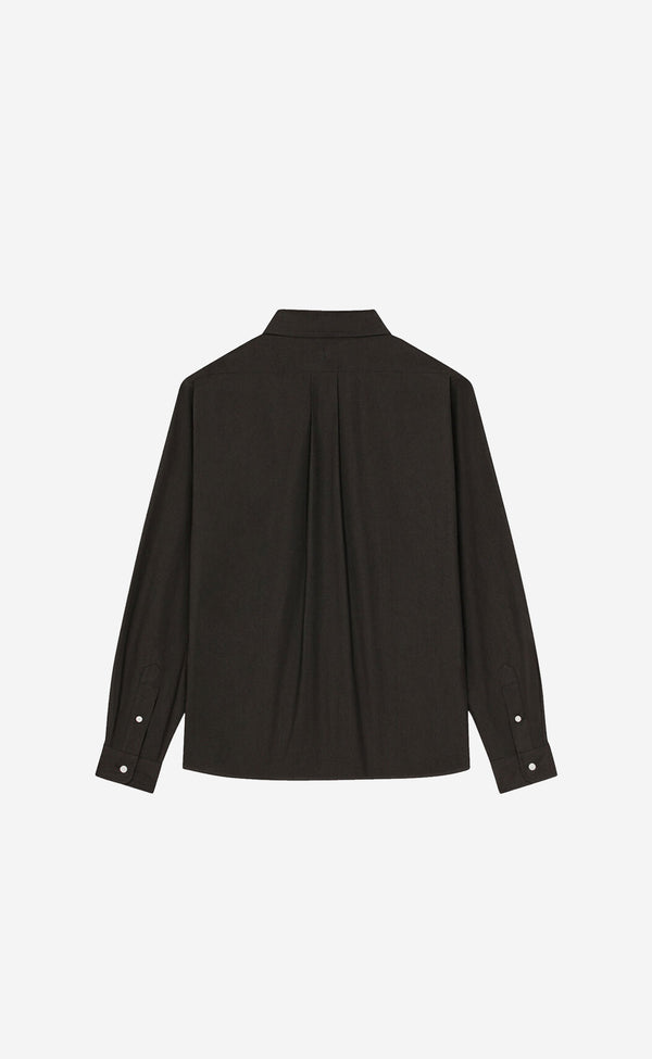 BLACK BOKE FLOWER CREST CASUAL SHIRT