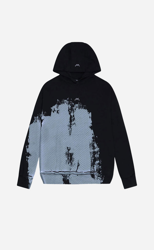 BLACK BRUSHSTROKE HOODIE