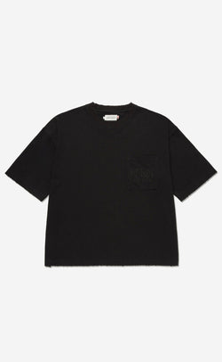 BLACK C-FALL EMBROIDERED POCKET TEE T-SHIRT