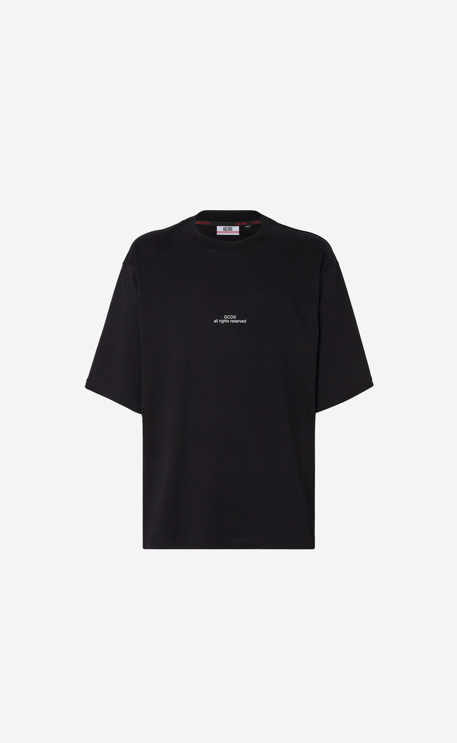 BLACK COLLEGE EMBROIDERED OVERSIZED T-SHIRT