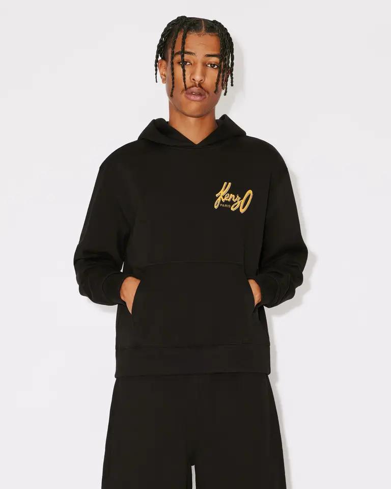 BLACK KENZO ARCHIVE LOGO CL HOODIE