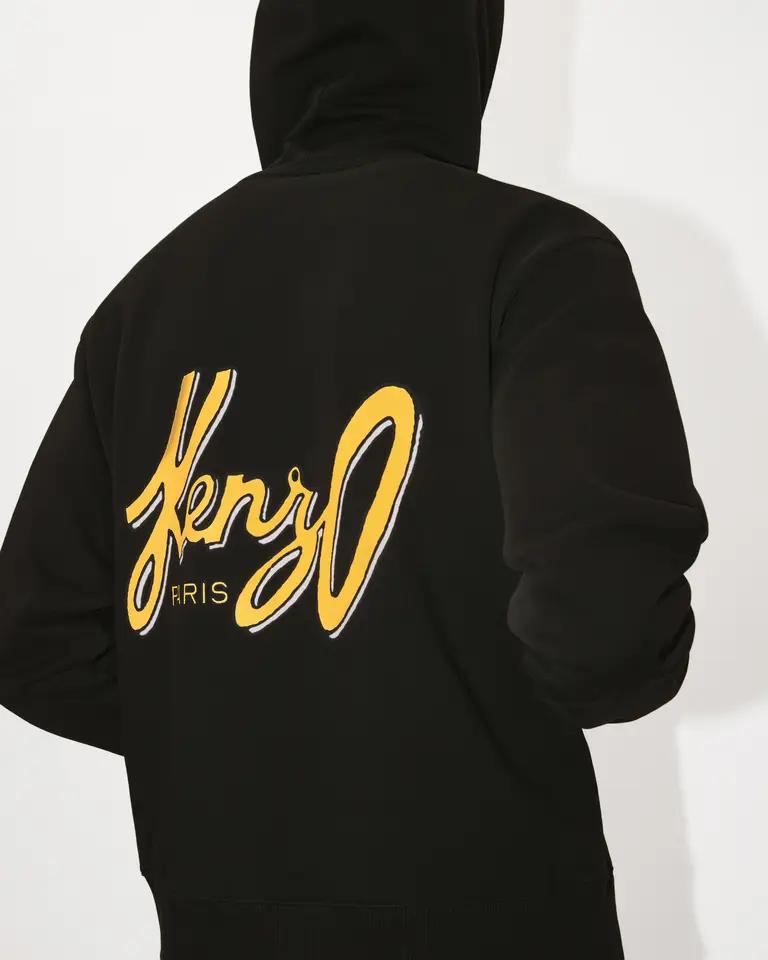 BLACK KENZO ARCHIVE LOGO CL HOODIE