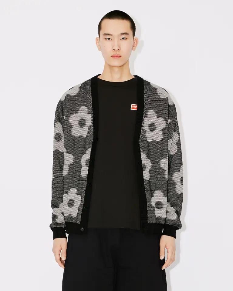 BLACK KENZO FLOWER SPOT CARDIGAN