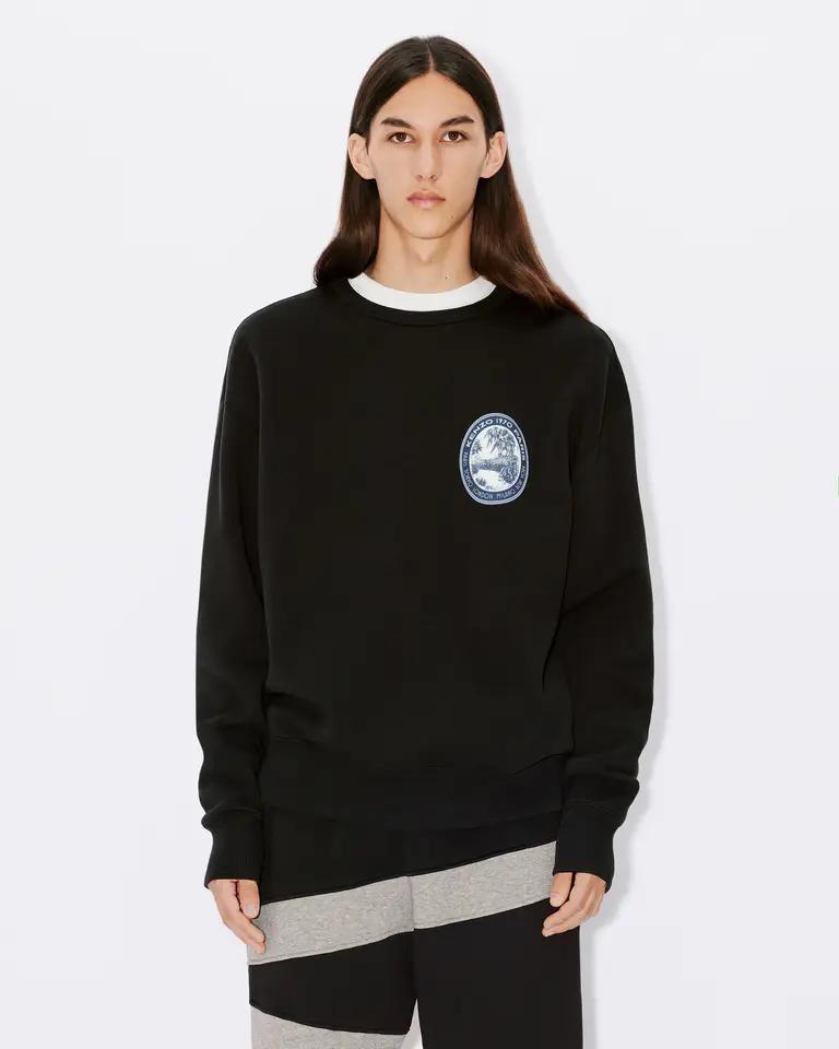 BLACK KENZO TIGER PATCH OVERSIZE SW