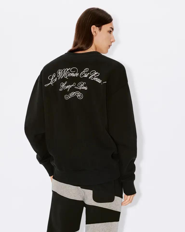 BLACK KENZO TIGER PATCH OVERSIZE SW