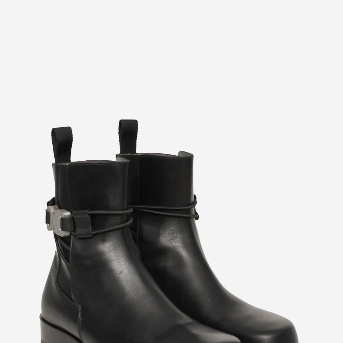 1017 ALYX 9SM Leather Buckle Ankle Boots US 9 EU 42 Mens Black $1050 1017 ALYX 9SM: Black Low Buckle Boots | influenceu main image 2