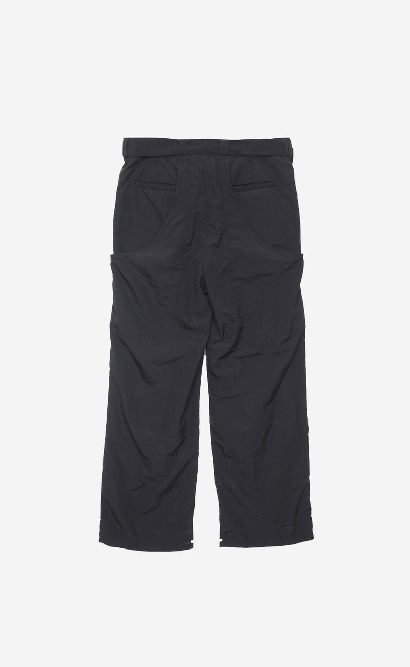 BLACK OVER POCKET WIDE LEG PANTS BLACK