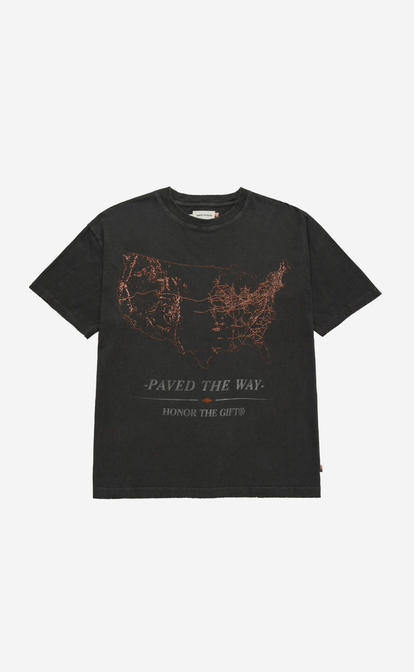 BLACK PAVE THE WAY SS TEE T-SHIRT