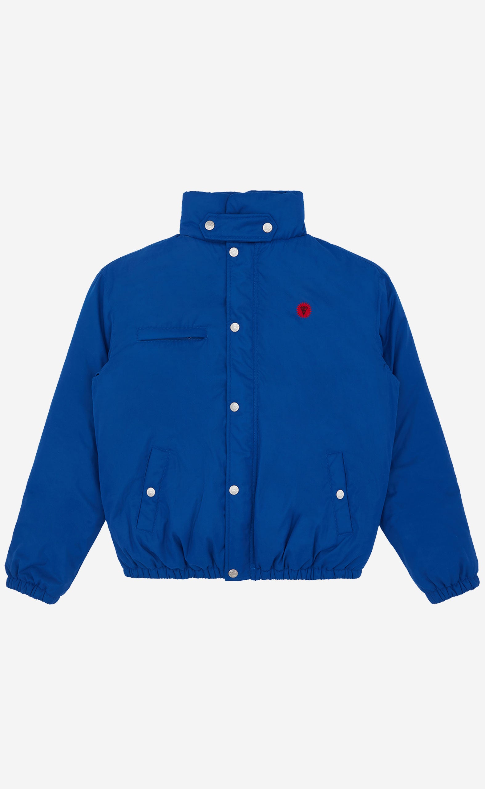 BLUE DROPPED CONE PUFFER JACKET