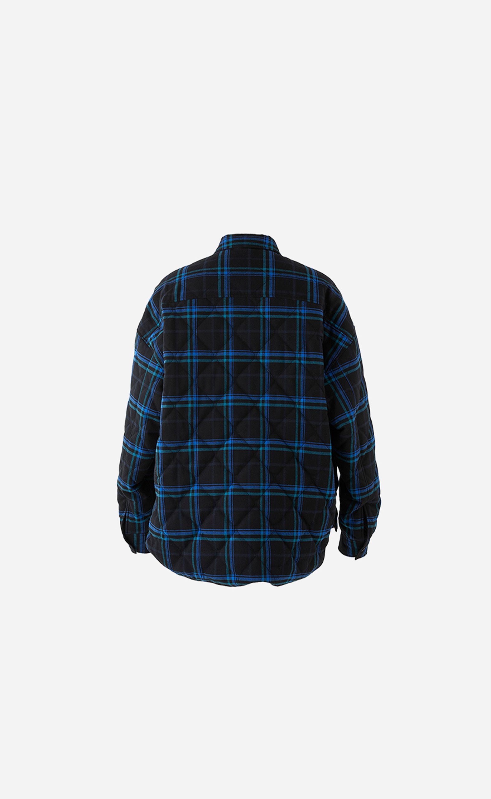 BLUE QUILTING REVERSIBLE CHECK SHIRT