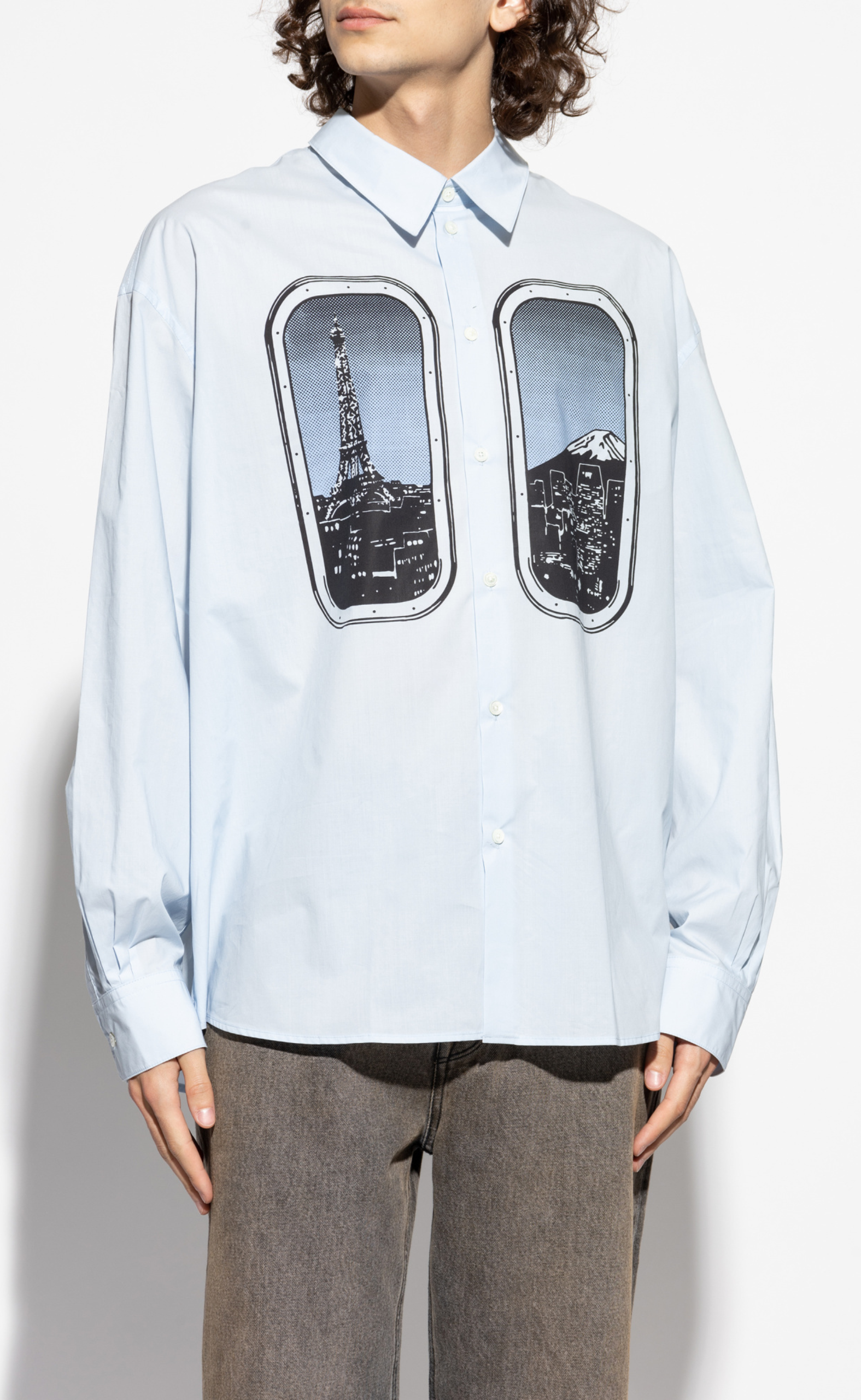 KENZO CITY CASUAL LIGHT BLUE SHIRT