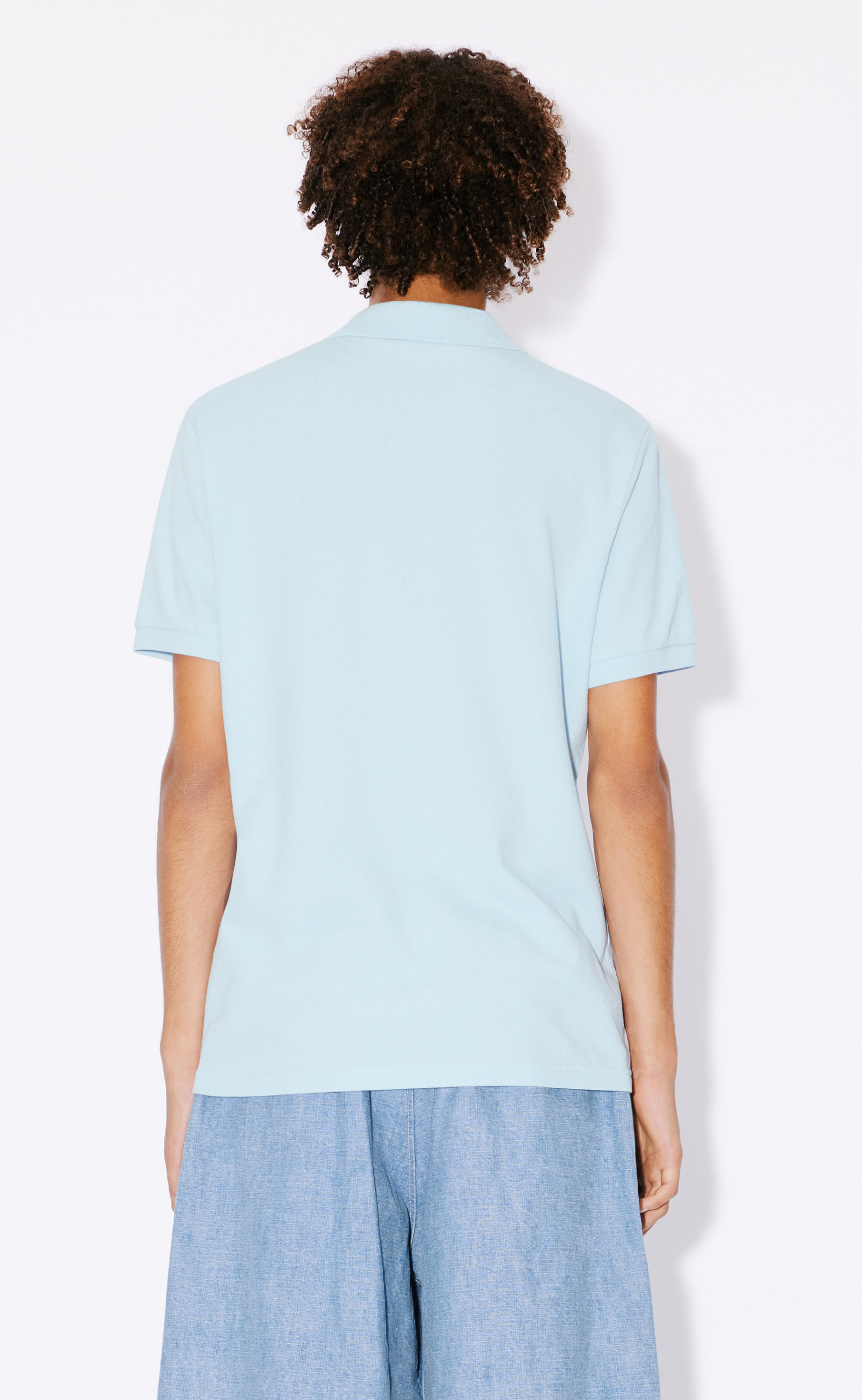 BOKE FLOWER CREST CLASSIC LIGHT BLUE POLO T-SHIRT